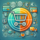 DALL·E 2024-10-05 03.36.54 - A vibrant icon representing E-Commerce Websites. The design features a shopping cart placed centrally, symbolizing online shopping. Behind the cart, a